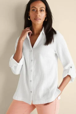 Best Addison Gauze Big Shirt Tops