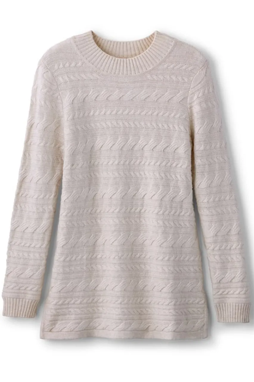 Alena Cable Sweater Tunic Tops|Sweaters & Cardigans