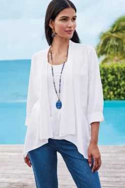 Alicante Linen Blend Topper Tops|Toppers