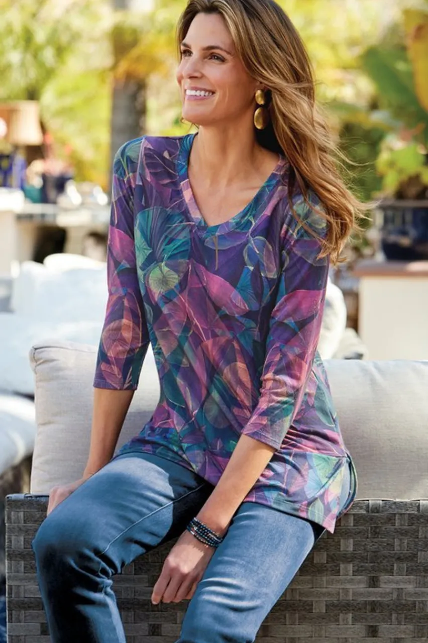 Clearance Alila 3/4 Sleeve Tunic Tops