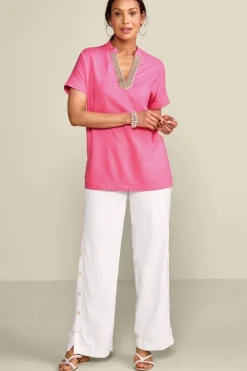 Sale Annalise Linen Blend Tunic Tops|Tunics & Leggings