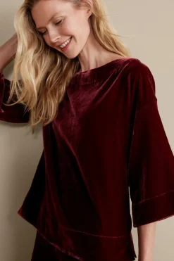 Clearance Aria Velvet Top Tops