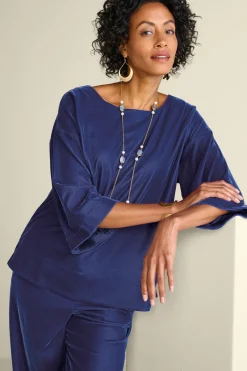 Clearance Aria Velvet Top Tops