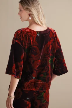Clearance Aria Velvet Top Tops