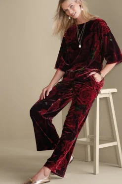 New Aria Velvet Wide Leg Pants Pants