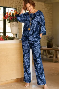 New Aria Velvet Wide Leg Pants Pants