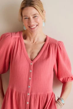 Sale Arielle Gauze Midi Dress Dresses