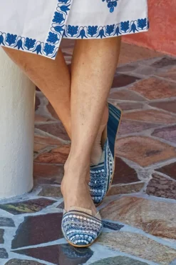 Arizona Stripe Wedge Slide Shoes