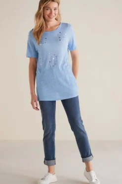 Hot Astra Linen Tee Tops