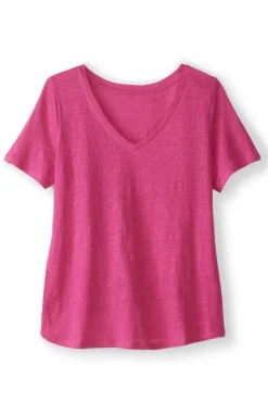 Aubrey Linen Slub Tee Tops
