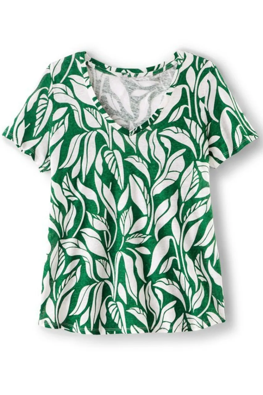 Aubrey Linen Slub Tee Tops