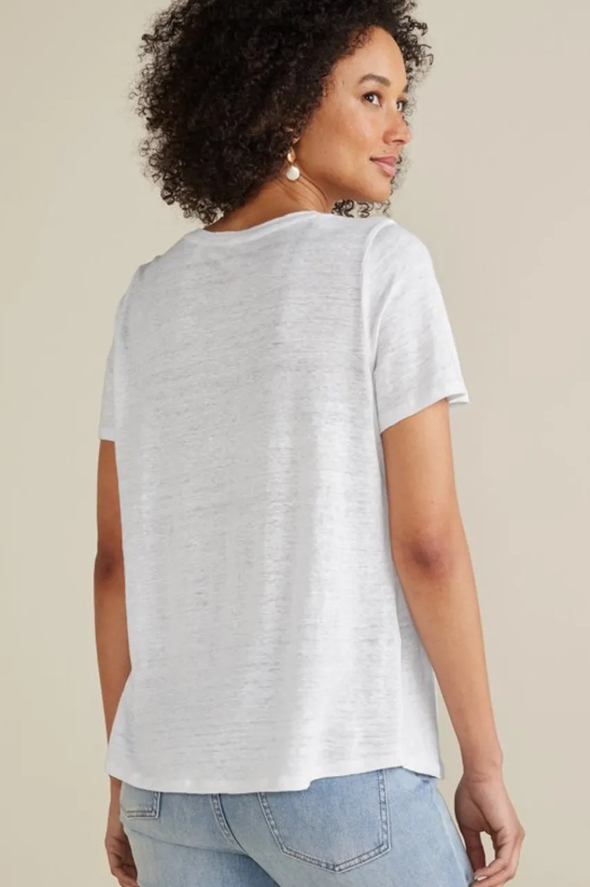 Aubrey Linen Slub Tee Tops