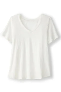 Aubrey Linen Slub Tee Tops
