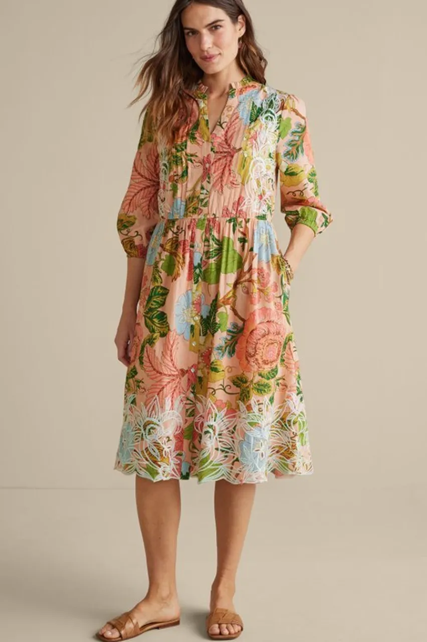 New Bellicia Embroidered Midi Dress Dresses