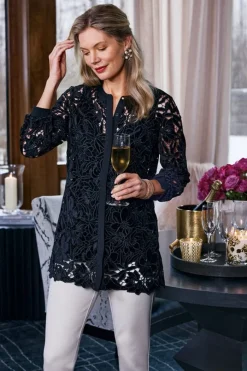 Candace Velvet Lace Tunic Tops