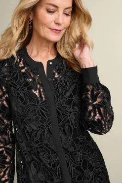 Candace Velvet Lace Tunic Tops