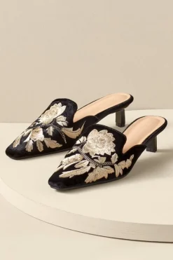 Hot Carolina Embroidered Mule Shoes