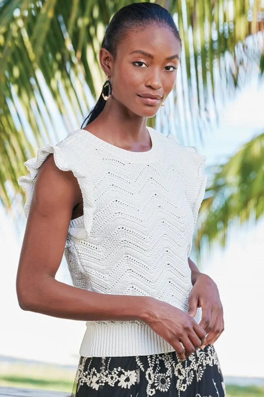 New Celina Flutter Sleeve Sweater Tops|Sweaters & Cardigans