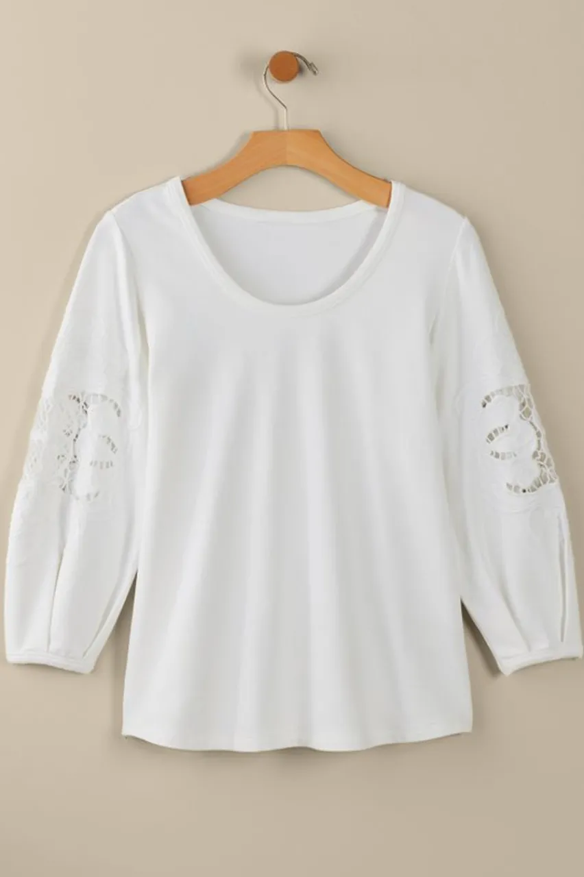 Best Charmaine Embroidered French Terry Top Tops