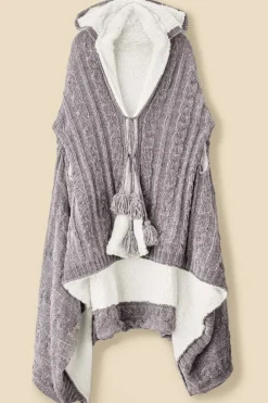 Hot Chenille Sherpa Wearable Throw Sleepwear & Lounge|Scarves & Wraps