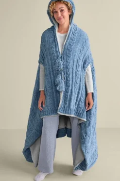 Hot Chenille Sherpa Wearable Throw Sleepwear & Lounge|Scarves & Wraps