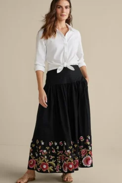 Best Cindi Embroidered Maxi Skirt Skirts