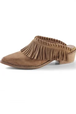 Dabney Fringe Suede Mules Shoes