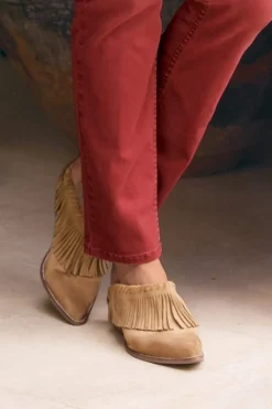 Dabney Fringe Suede Mules Shoes