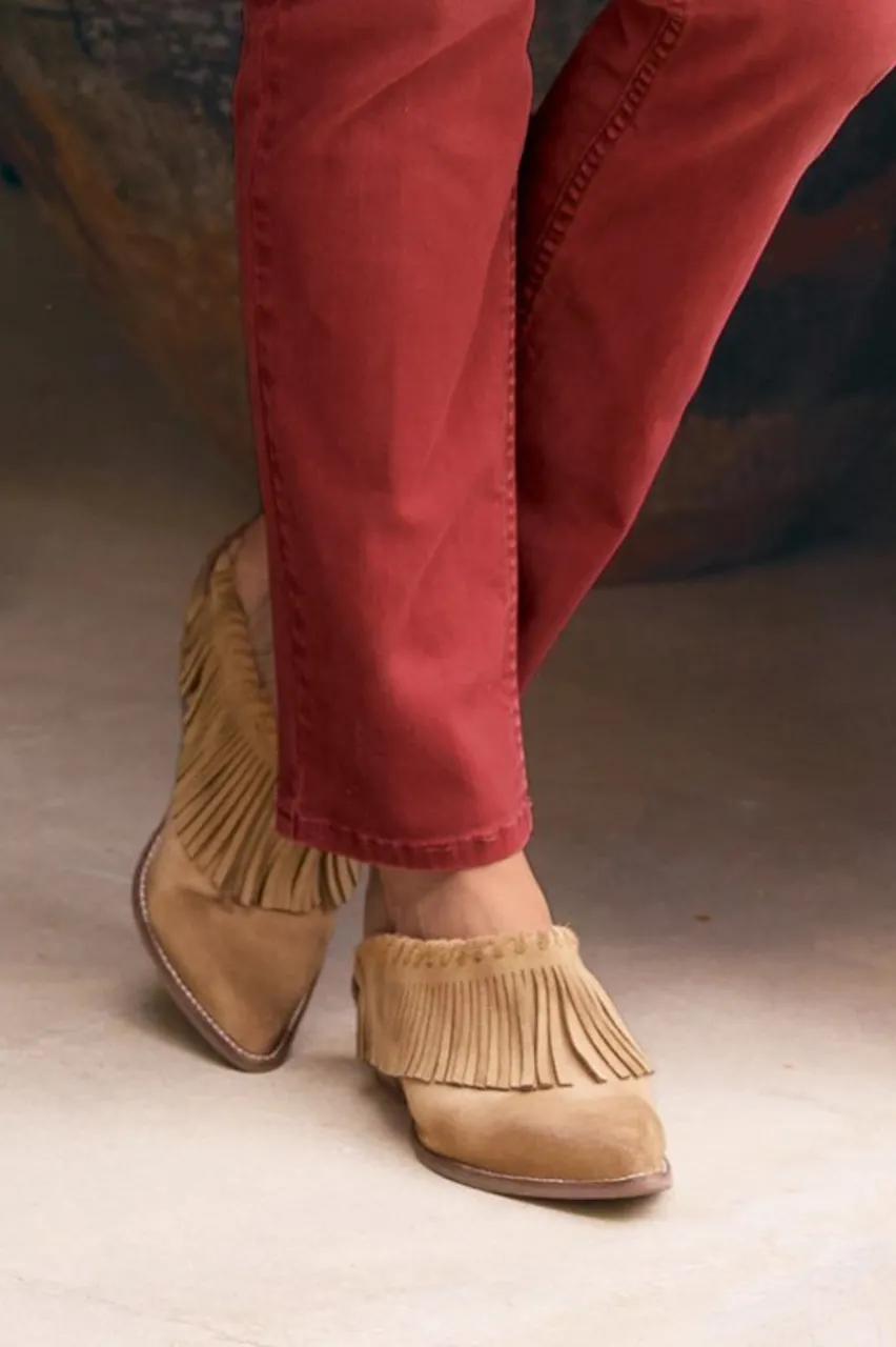 Dabney Fringe Suede Mules Shoes