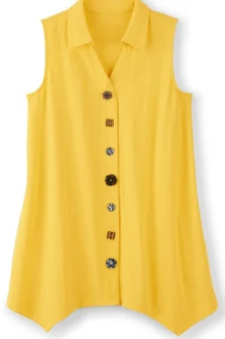 Danielle Button Tank Tops