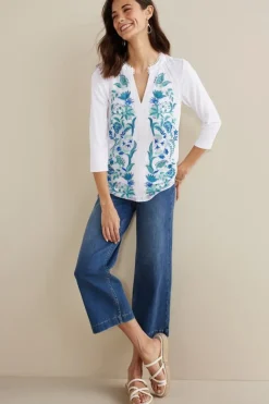Hot Delsie Embroidered Top Tops