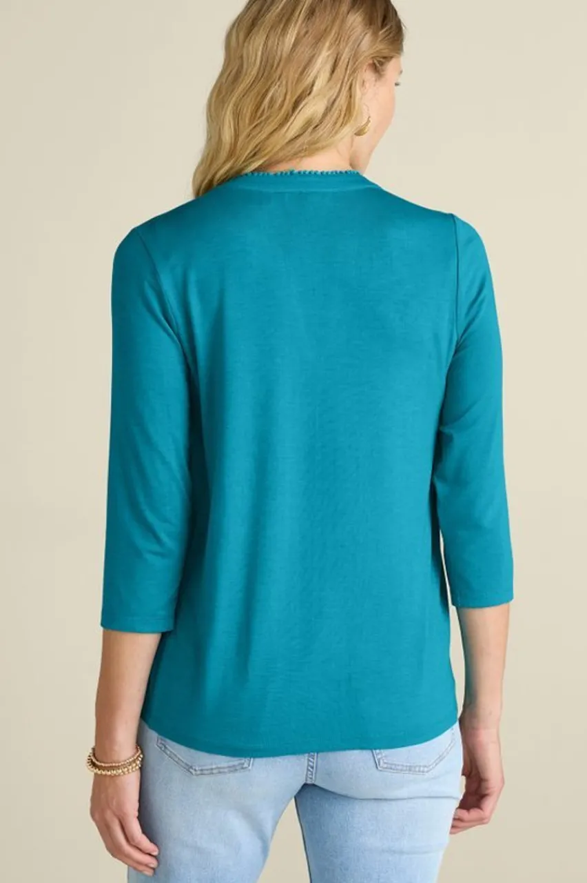 Hot Delsie Embroidered Top Tops