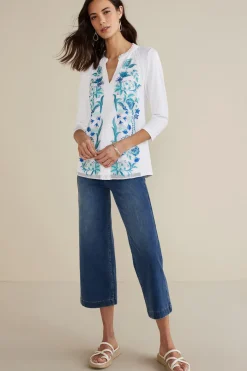 Hot Delsie Embroidered Top Tops