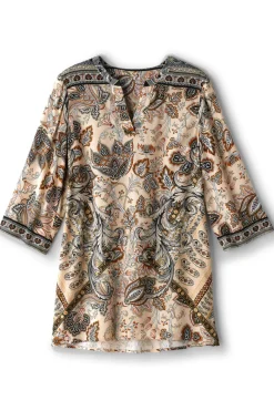 Discount Dona 3/4 Sleeve Tunic Tops