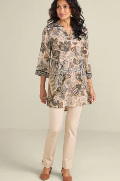 Discount Dona 3/4 Sleeve Tunic Tops