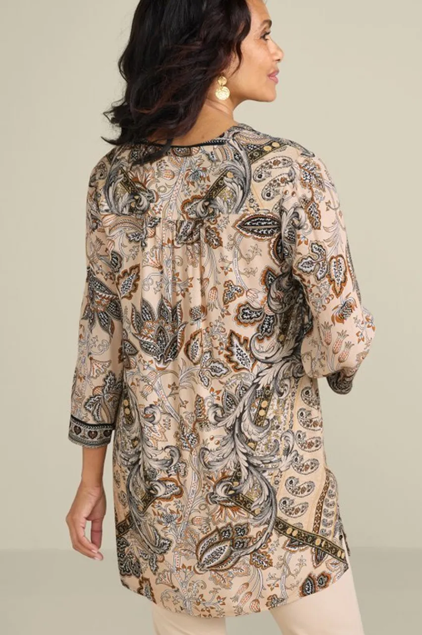 Discount Dona 3/4 Sleeve Tunic Tops