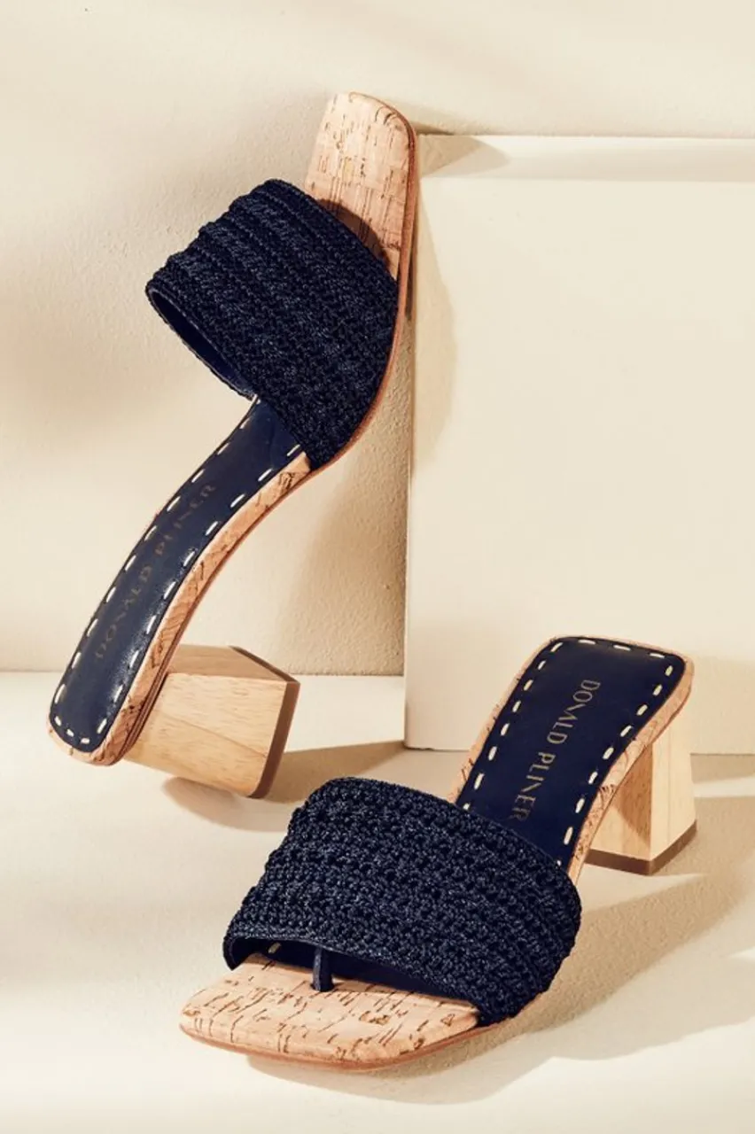 Discount Donald Pliner Nayla Crochet Slide Shoes