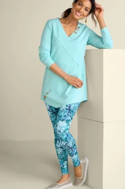 Outlet Dove French Terry Asymmetrical Tunic Tops