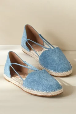 Discount Eileen Fisher Lee Denim Stretch Espadrille Shoes