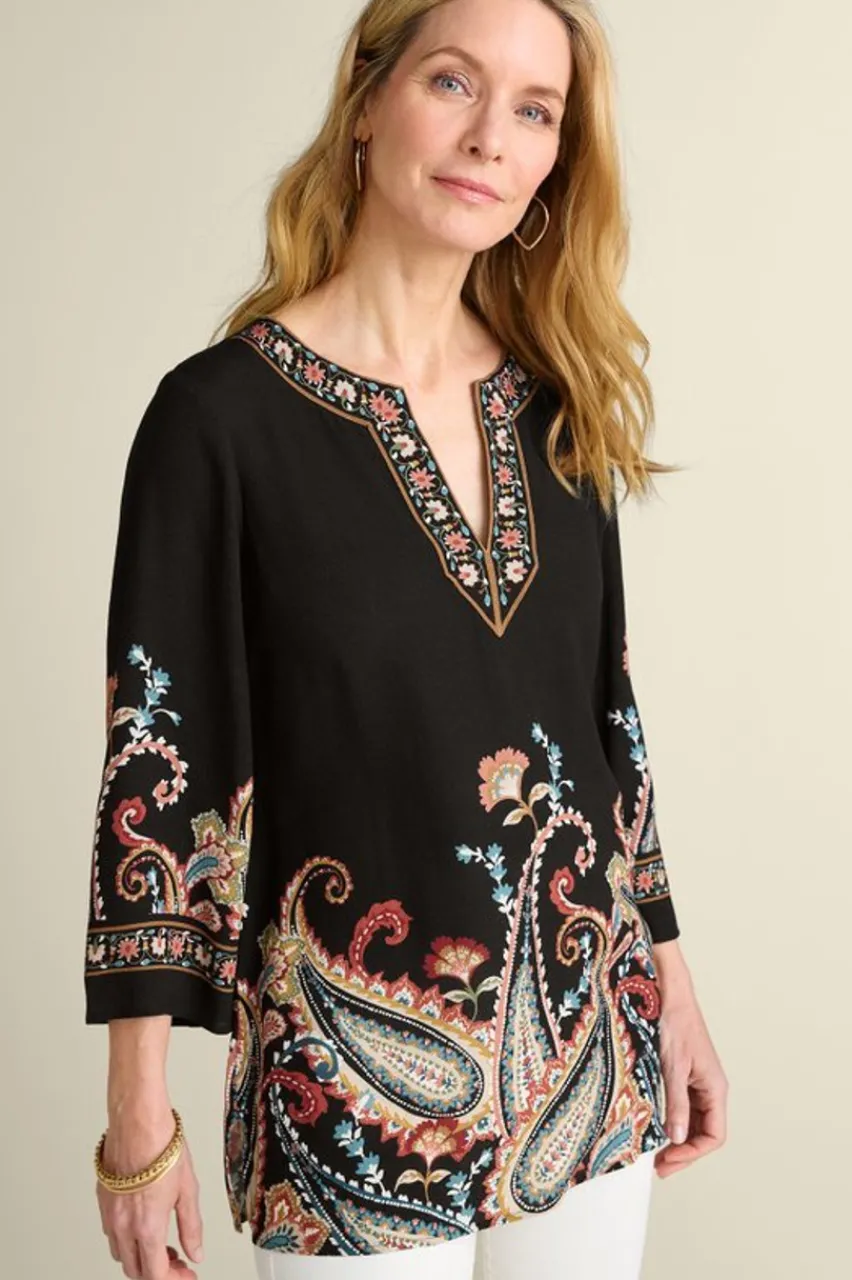 Elma 3/4 Sleeve Tunic Tops|Tunics & Leggings