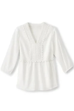 Clearance Elodie Windowpane Gauze Top Tops