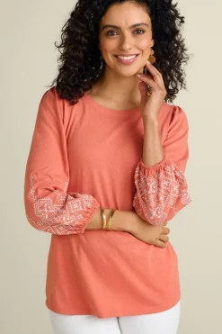 Hot Embroidered Parisian Poet Top Tops