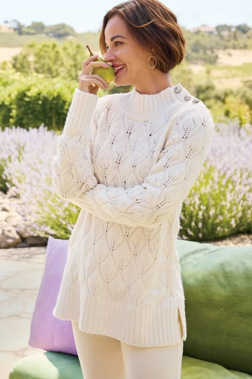 Outlet Ensley Button Sweater Tunic Tops|Sweaters & Cardigans