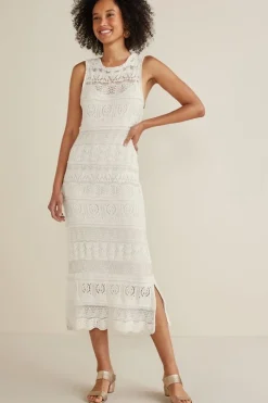 Erica Crochet Midi Dress Dresses
