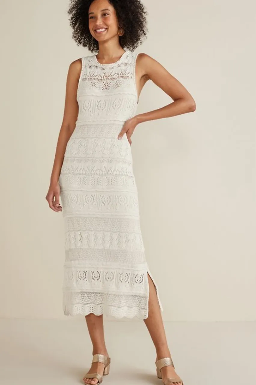 Erica Crochet Midi Dress Dresses