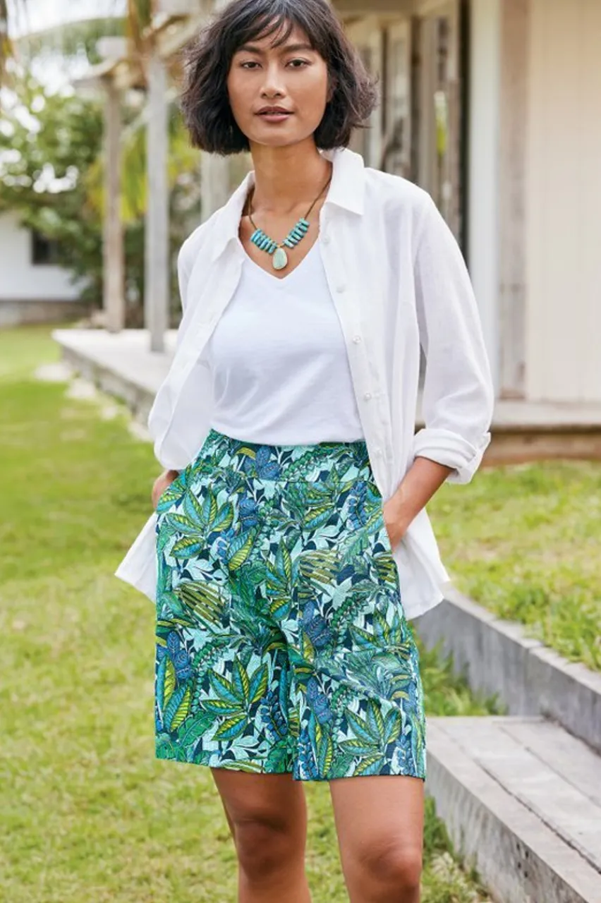 Flavia Linen Blend Shorts Pants|Shorts