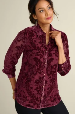 Discount Floreat Velvet Shirt Tops