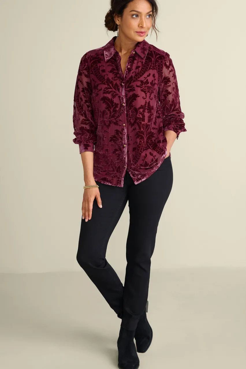 Discount Floreat Velvet Shirt Tops