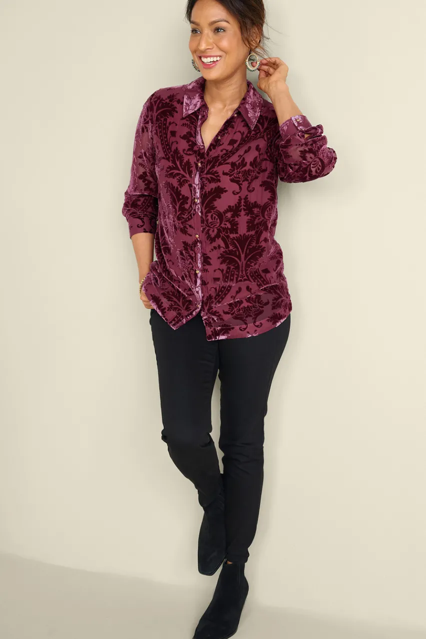 Discount Floreat Velvet Shirt Tops