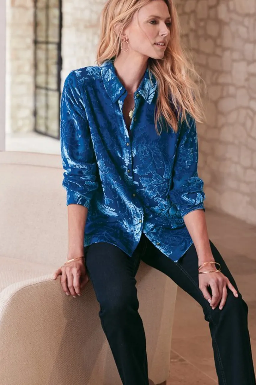 Discount Floreat Velvet Shirt Tops
